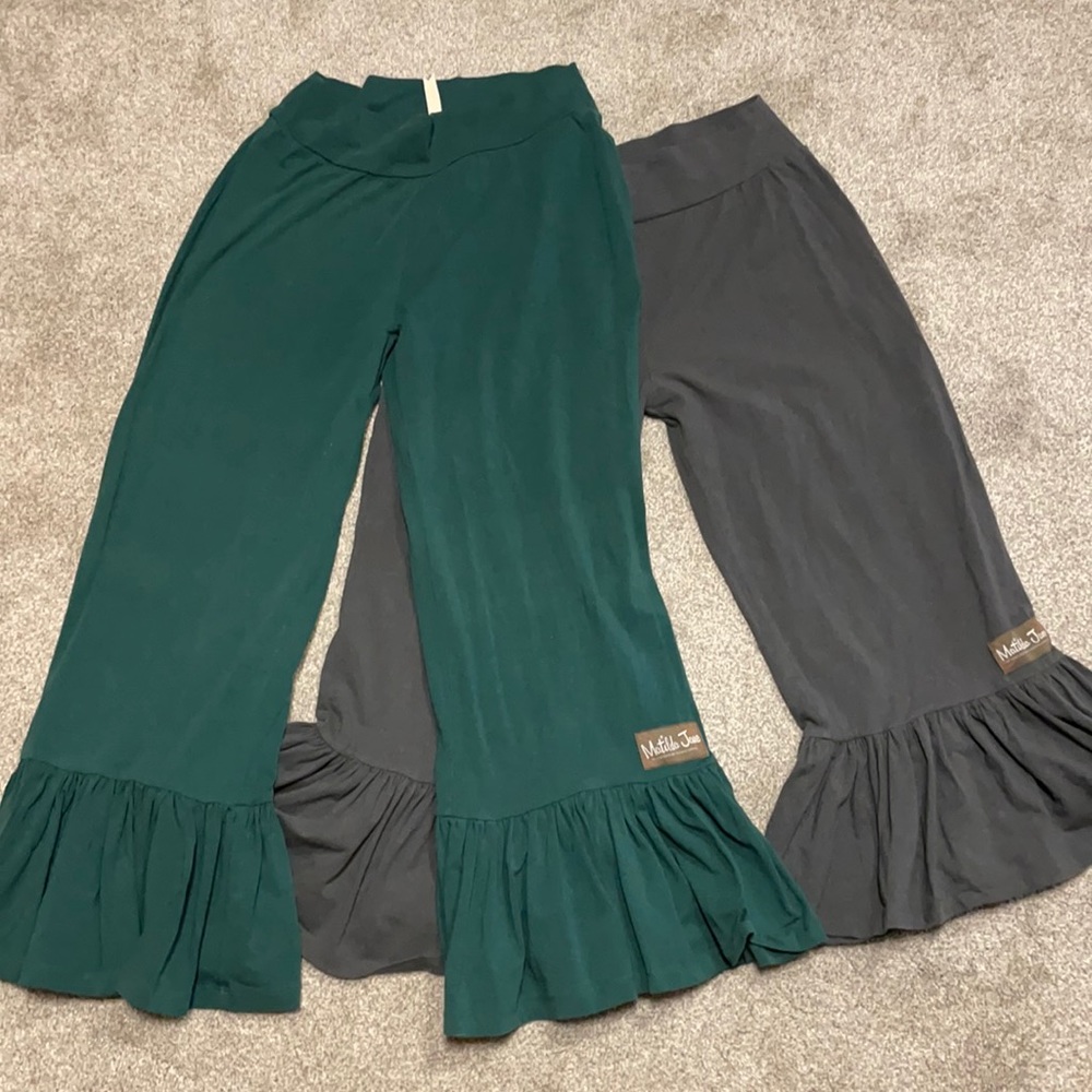 Two pair of Matilda Jane ruffle pants size M